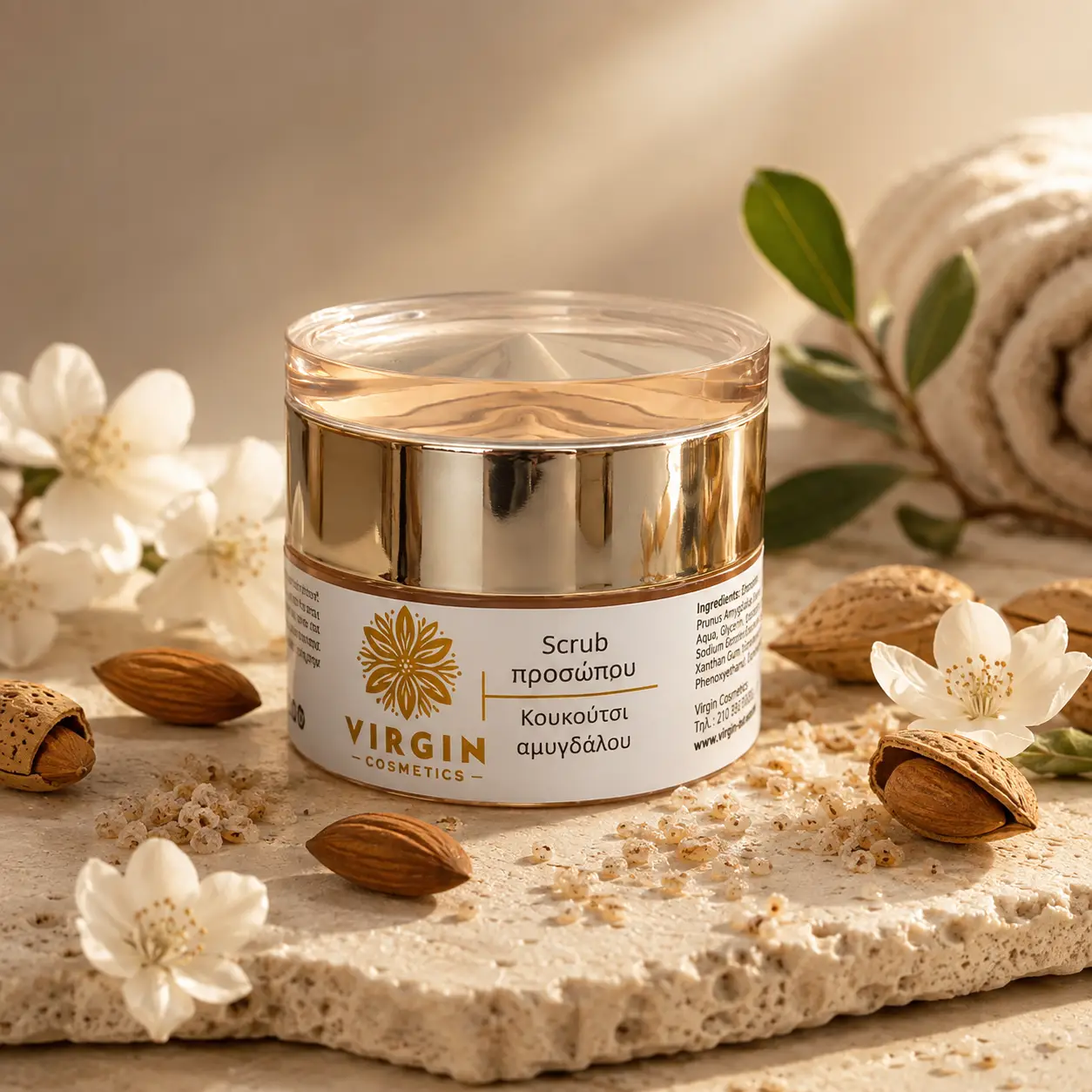 Scrub με κουκούτσι αμυγδάλου 1 Scrub με κουκούτσι αμυγδάλου