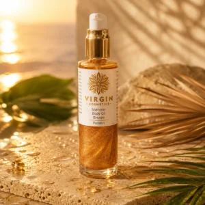 Shimmer body oil bronze