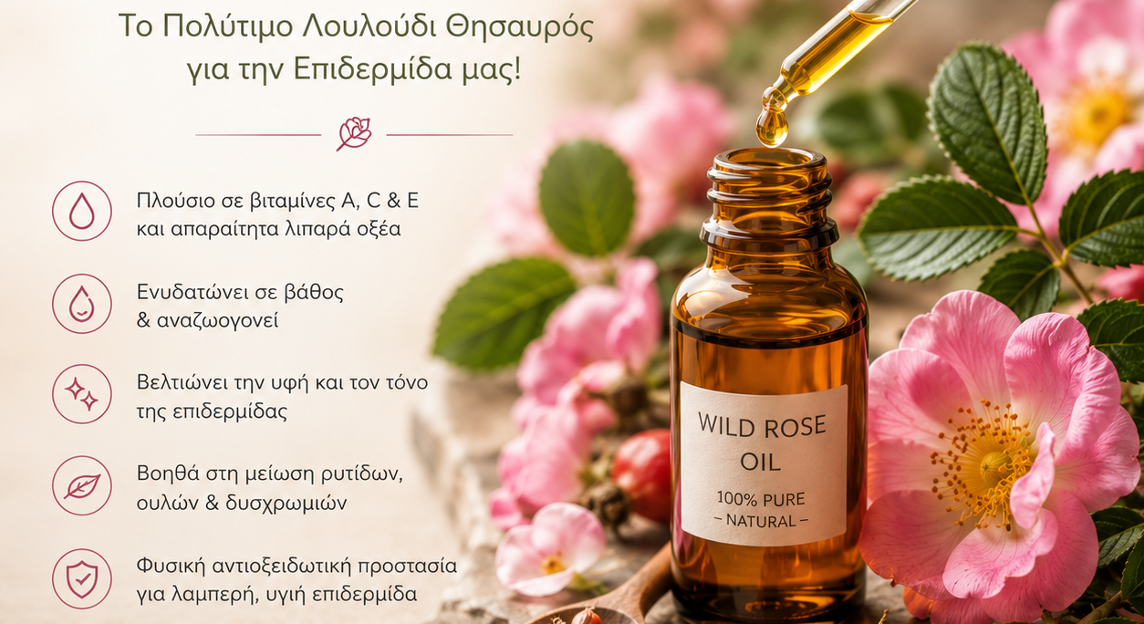 Ελαιο άγριο τριαντάφυλλο